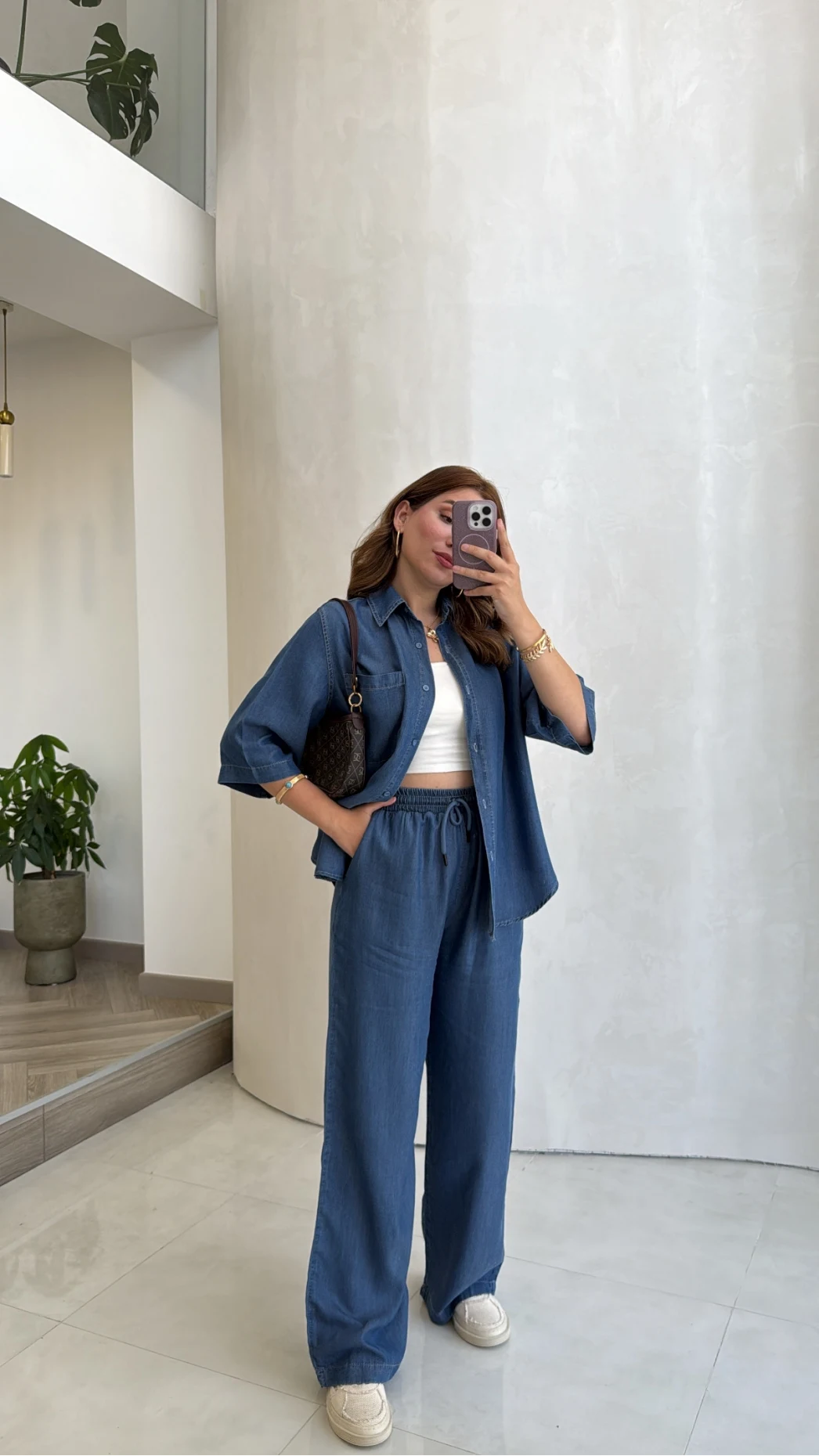 Goldie Denim Gömlek Pantolon Takım - Koyu Mavi - Kod: 0926