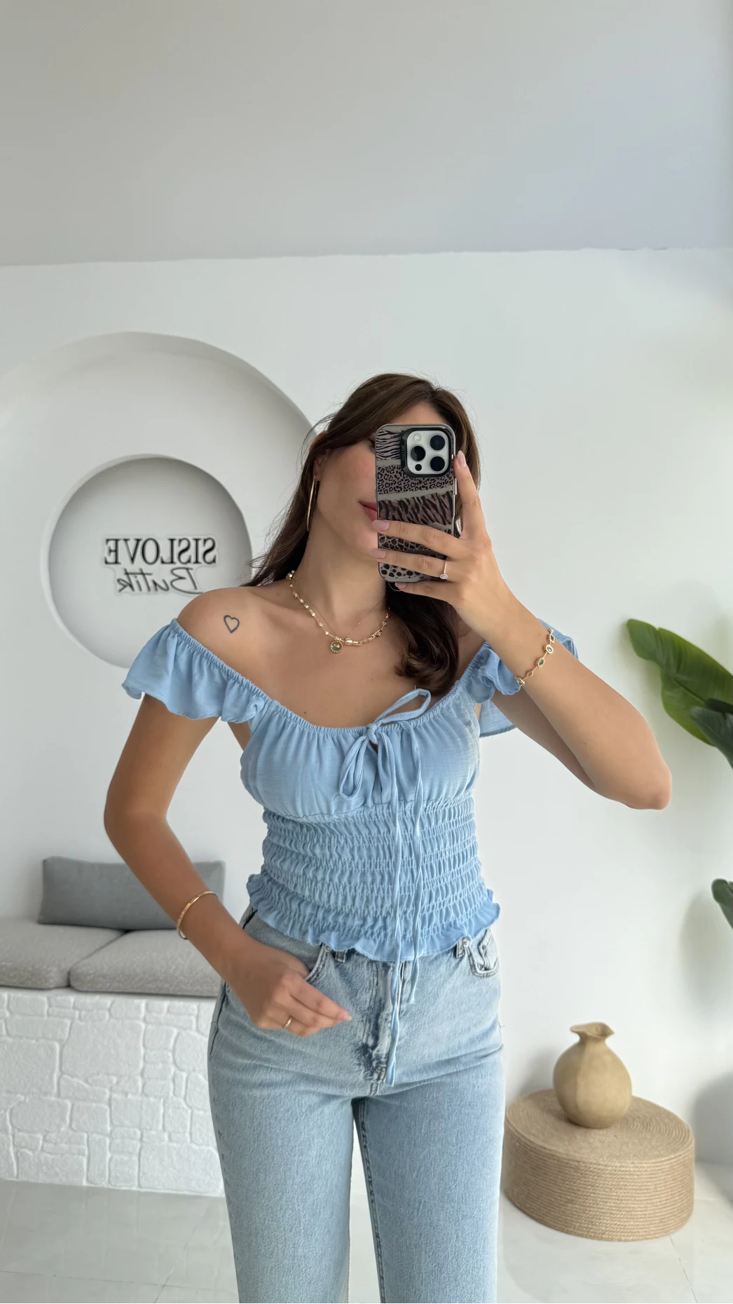 Gori Gipeli Bluz - Mavi - 106198