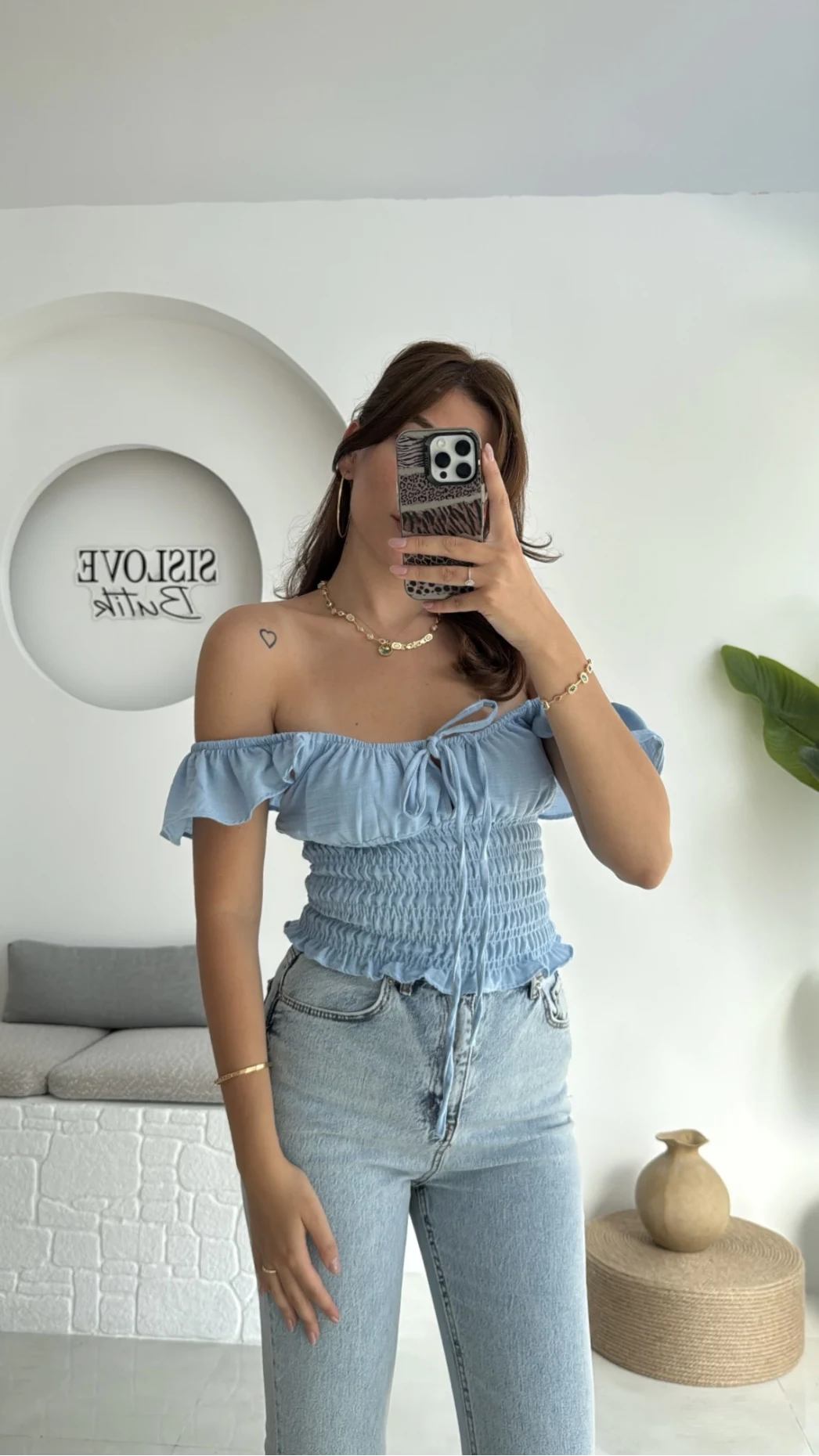 Gori Gipeli Bluz - Mavi - 106198