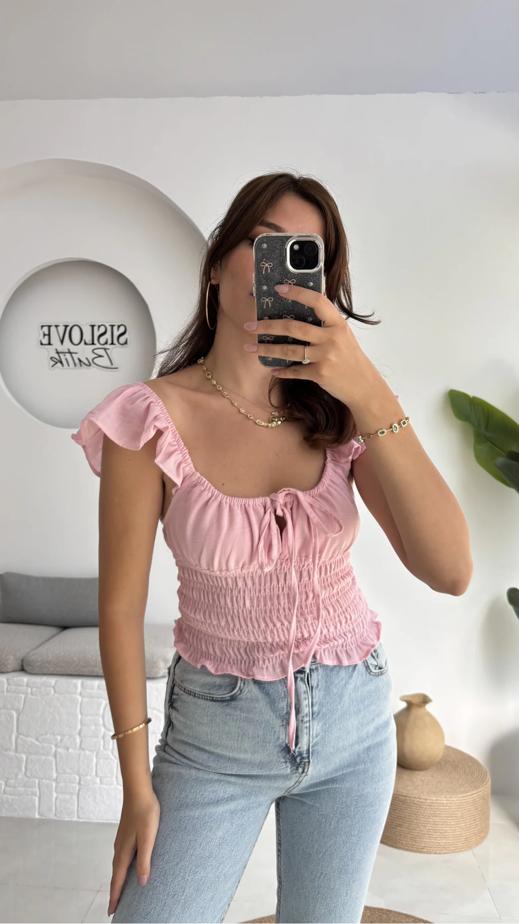 Gori Gipeli Bluz - Pembe - 106198