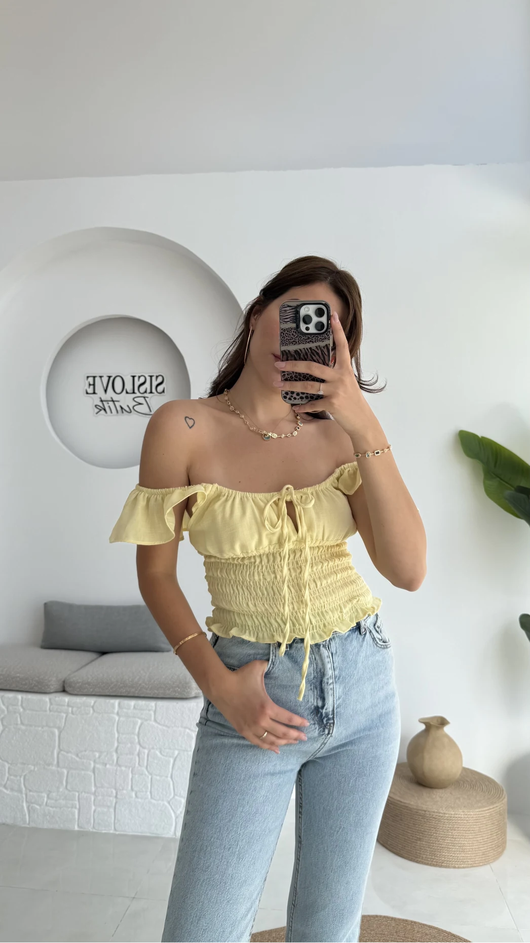 Gori Gipeli Bluz - Sarı - 106198