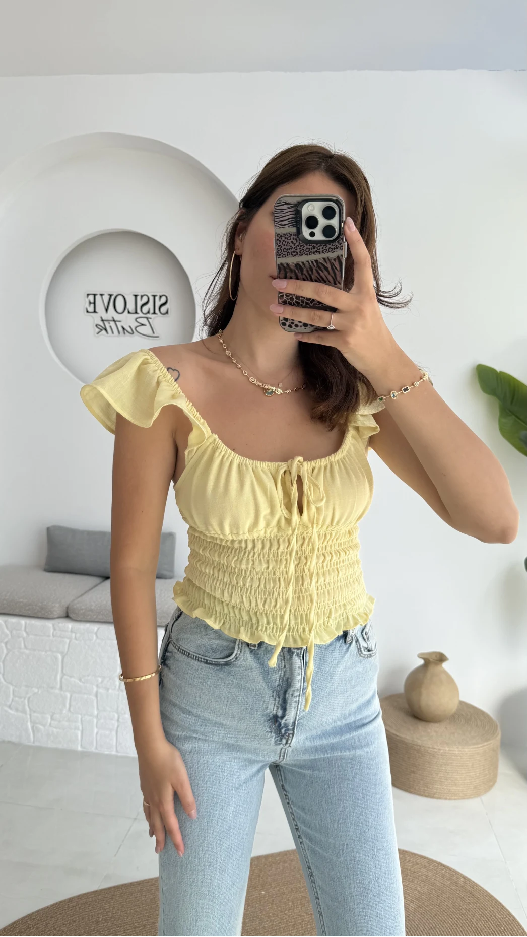 Gori Gipeli Bluz - Sarı - 106198