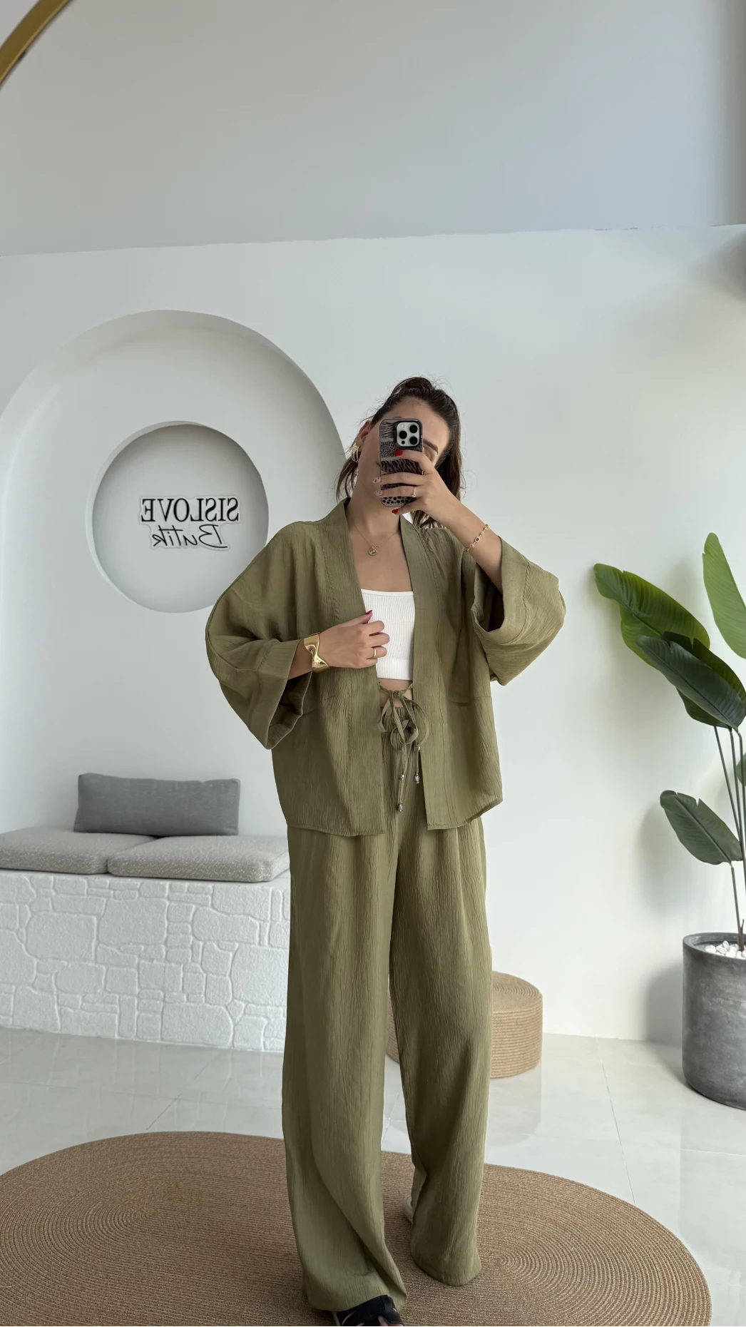 Grape Kimono Takım - Haki - 8002