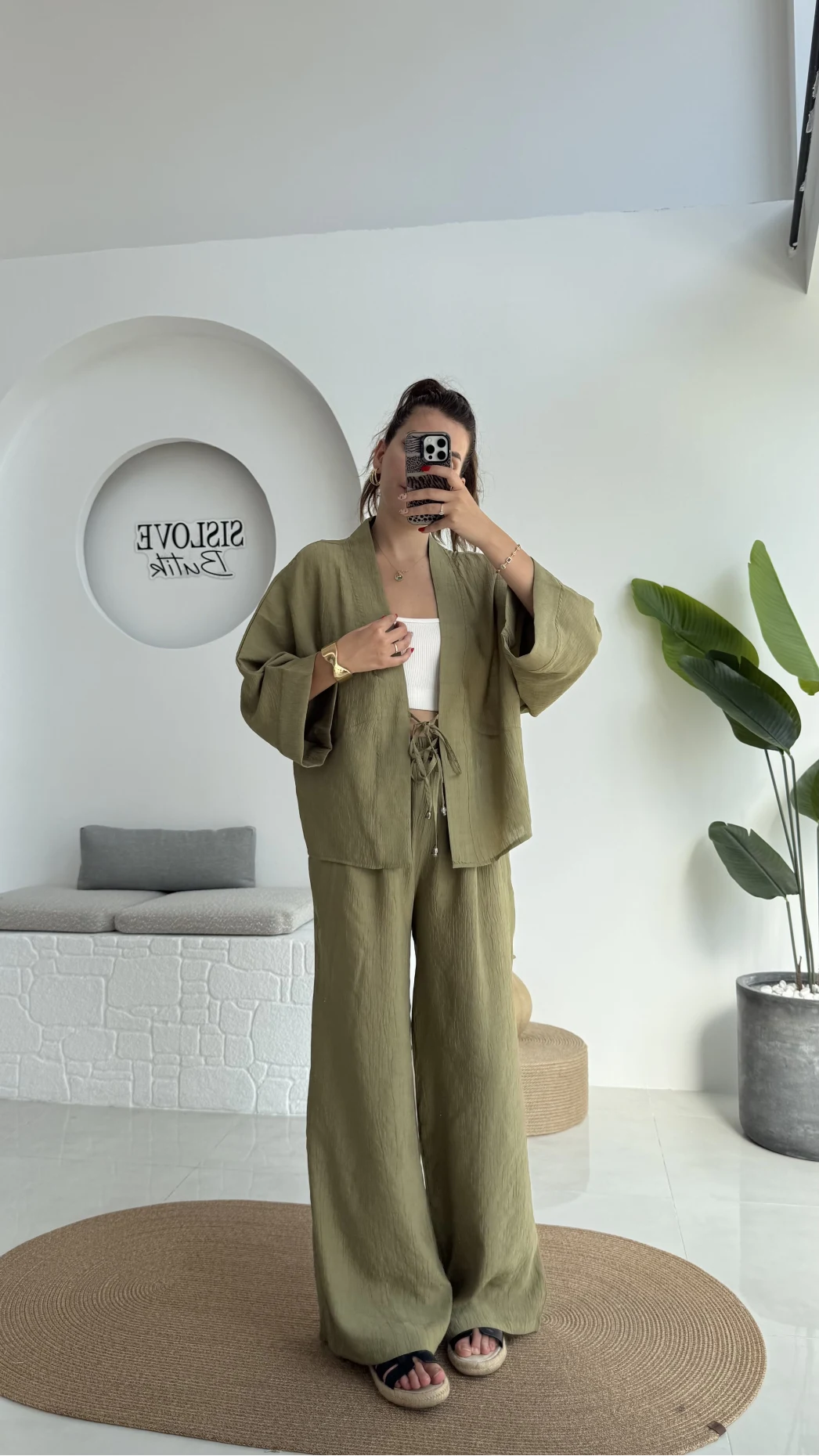 Grape Kimono Takım - Haki - 8002