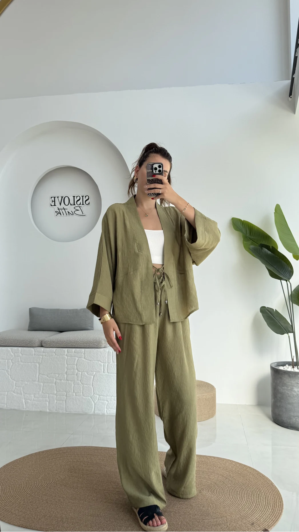 Grape Kimono Takım - Haki - 8002