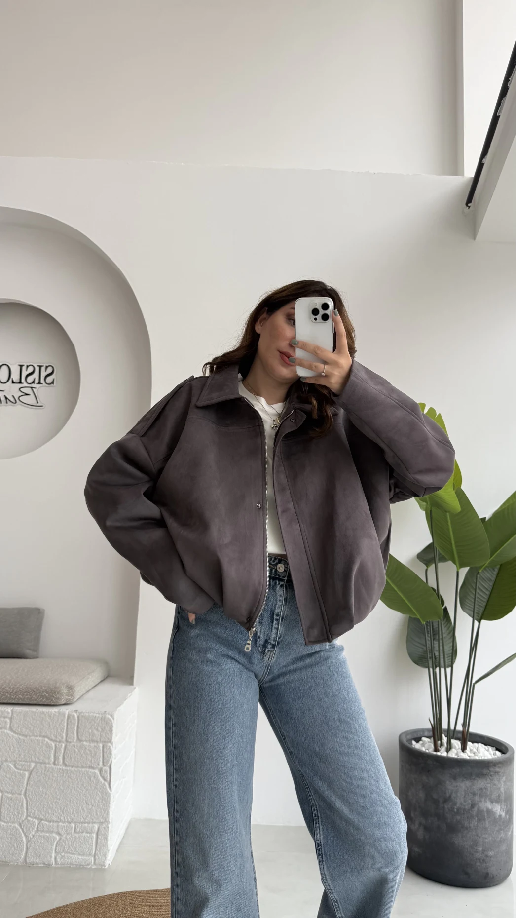 Gri Süet Ceket - Kod: 508230