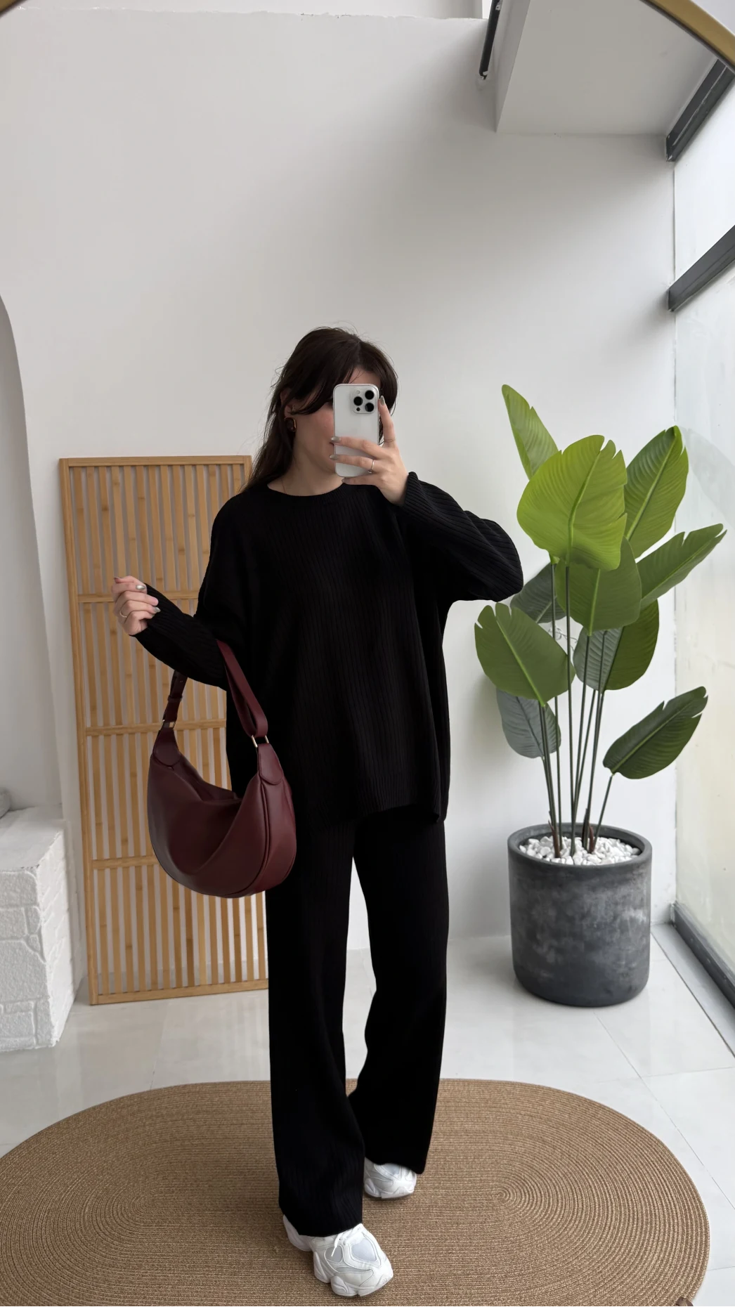 Harvey Oversize Triko Takım - Siyah - Kod: 4004