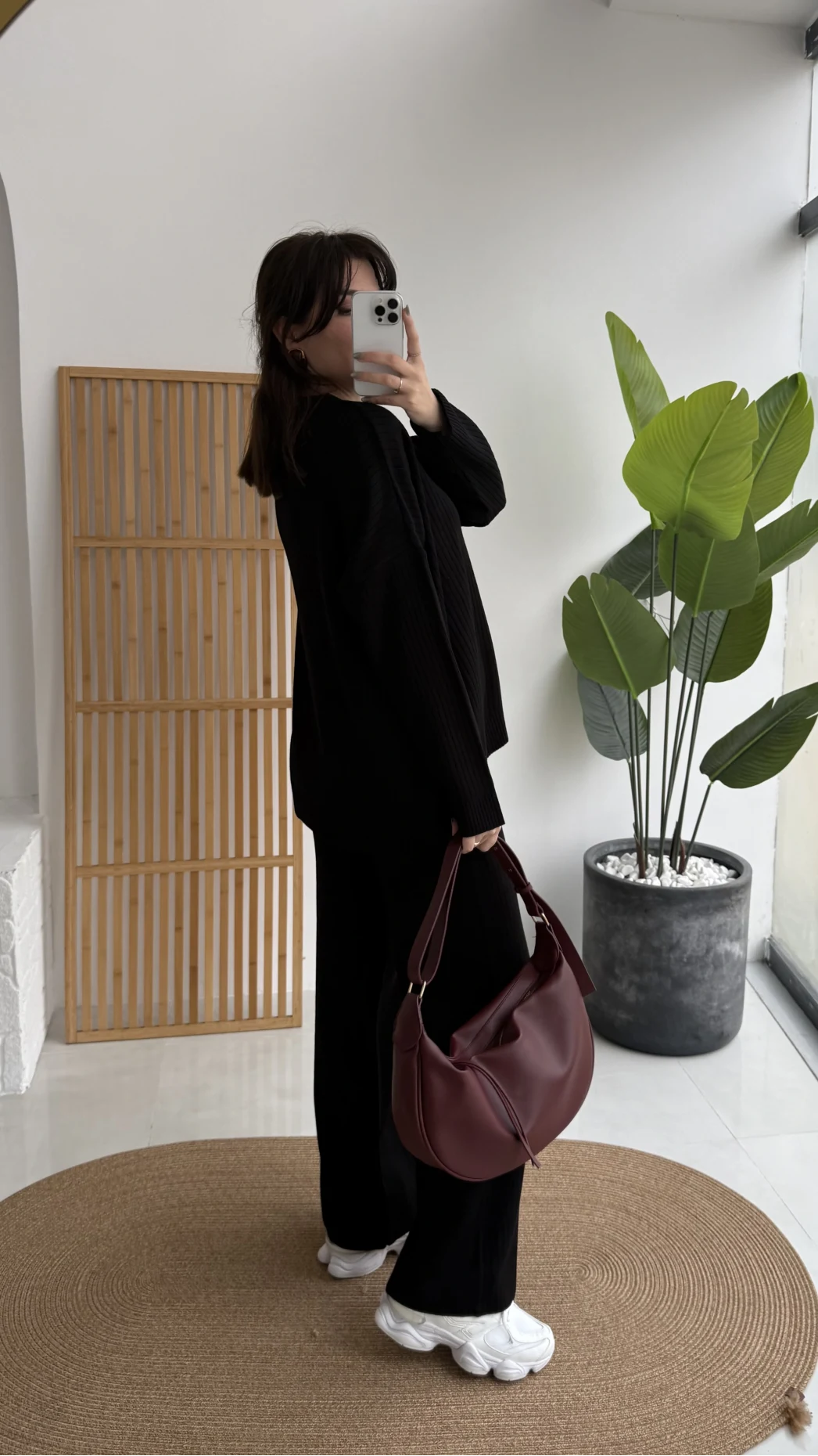 Harvey Oversize Triko Takım - Siyah - Kod: 4004