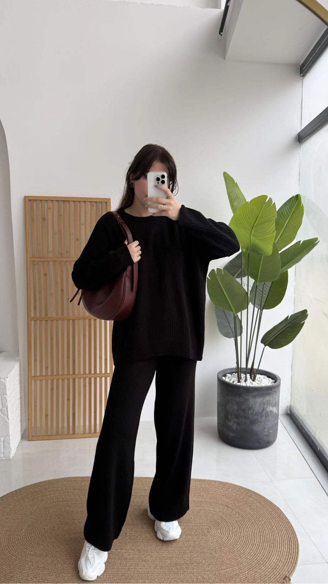 Harvey Oversize Triko Takım - Siyah - Kod: 4004