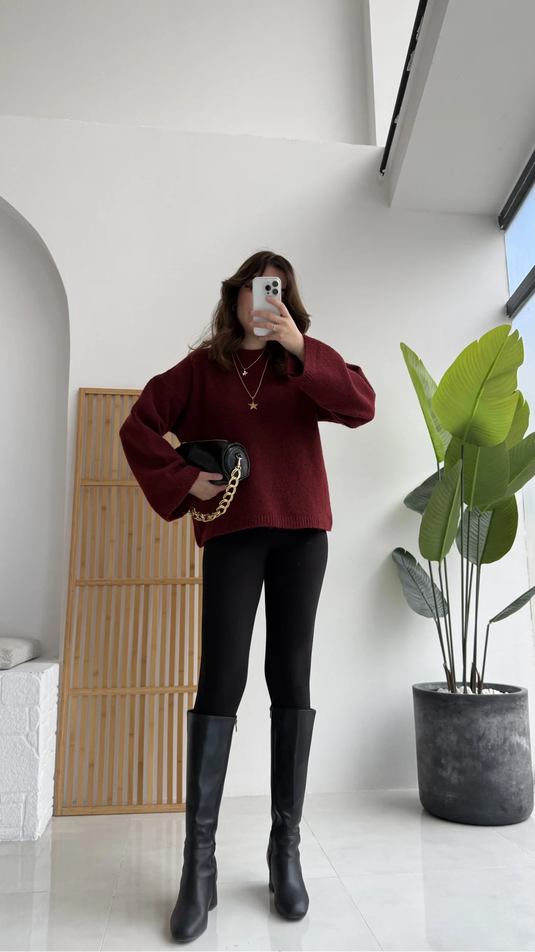 Holly Bisiklet Yaka Kırçıllı Kazak - Bordo