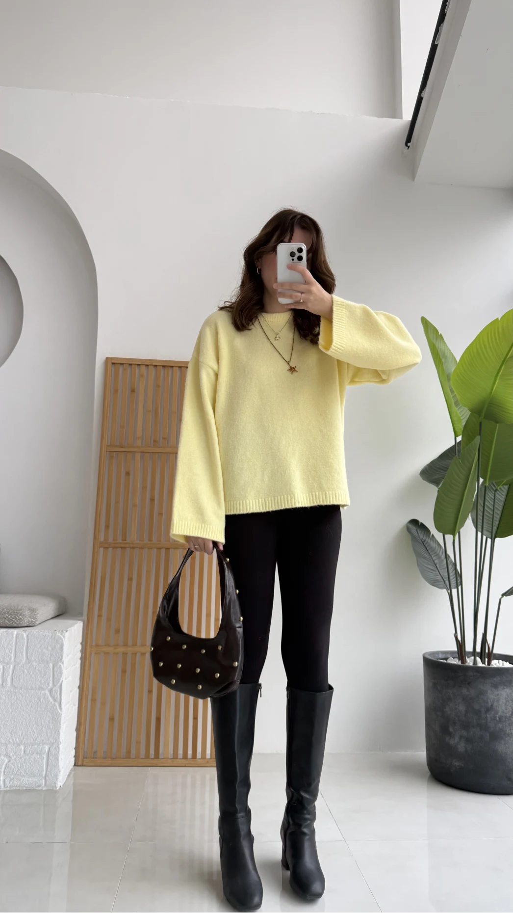 Holly Bisiklet Yaka Kırçıllı Kazak - Sarı