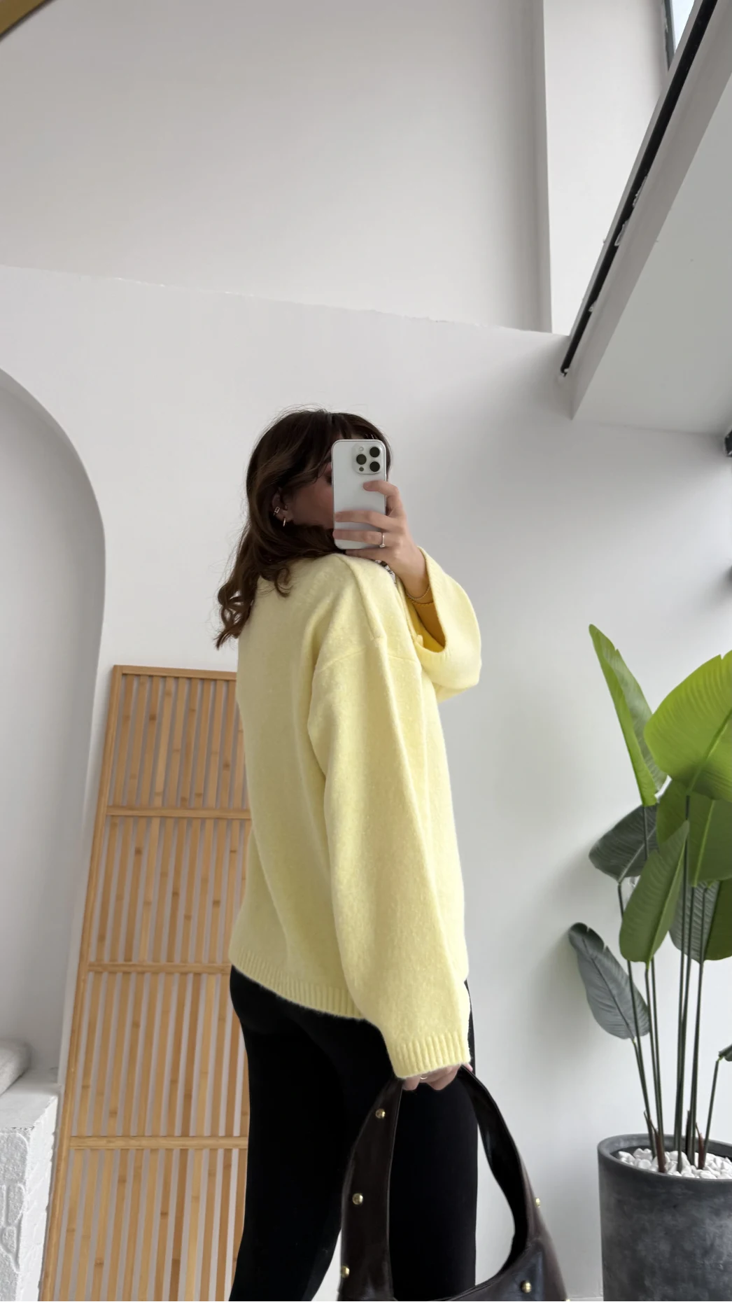 Holly Bisiklet Yaka Kırçıllı Kazak - Sarı