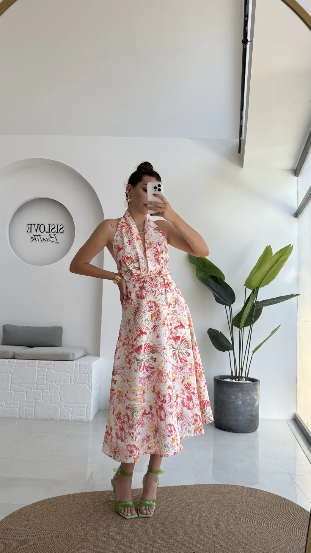 İbiza Boyundan Geçmeli Elbise - 8220