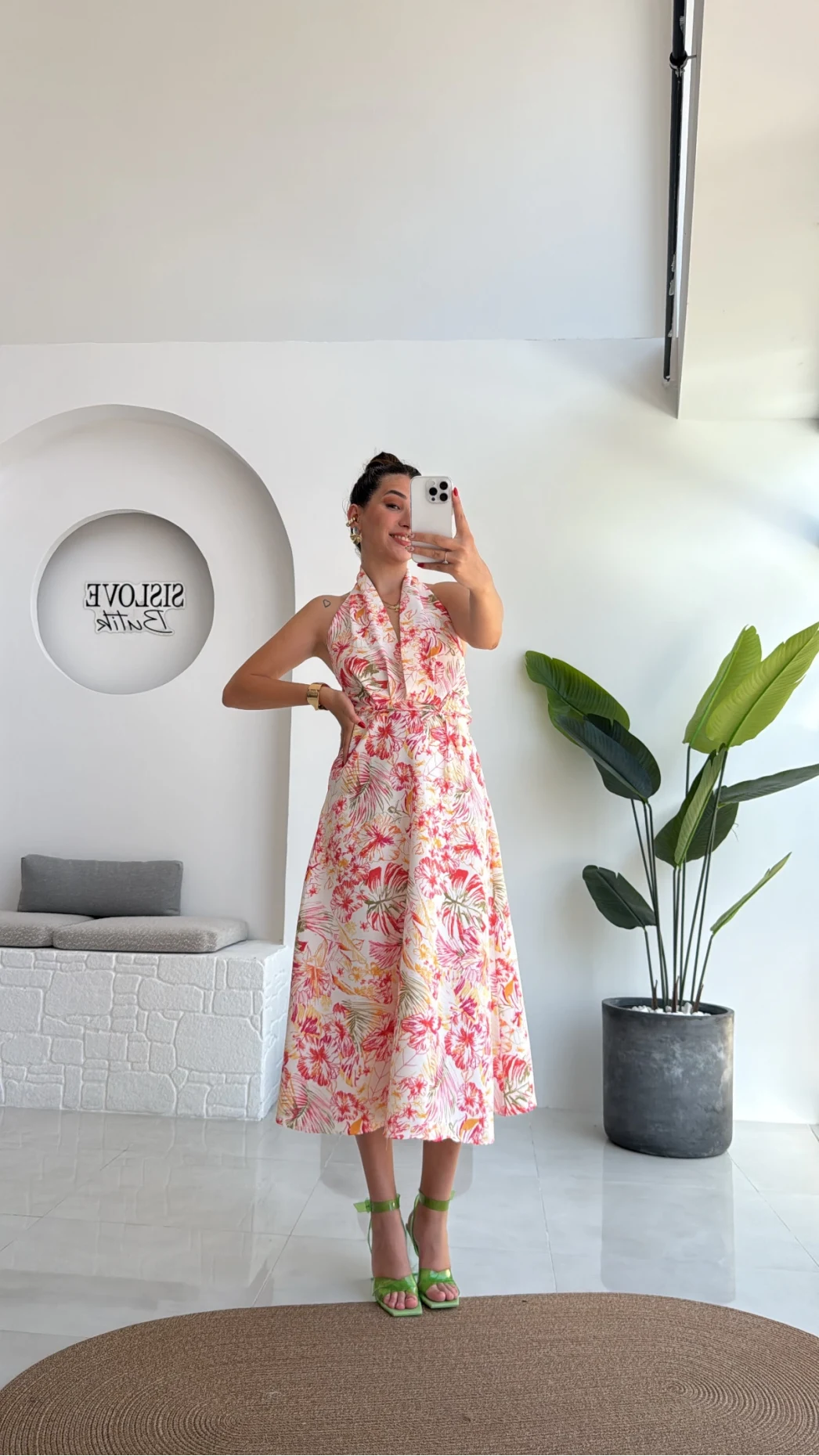 İbiza Boyundan Geçmeli Elbise - 8220