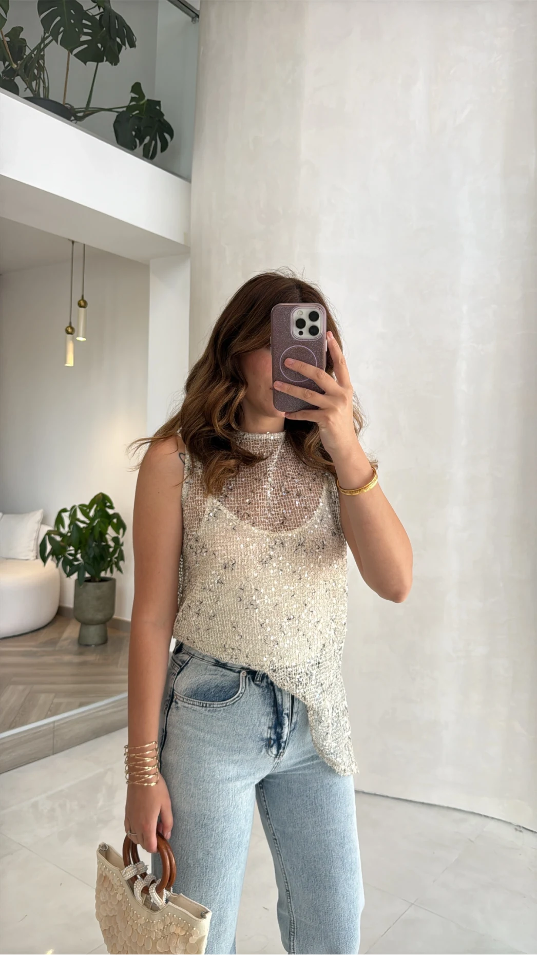İçi Askılı Body Pullu Bluz - Ekru - Kod: 1115
