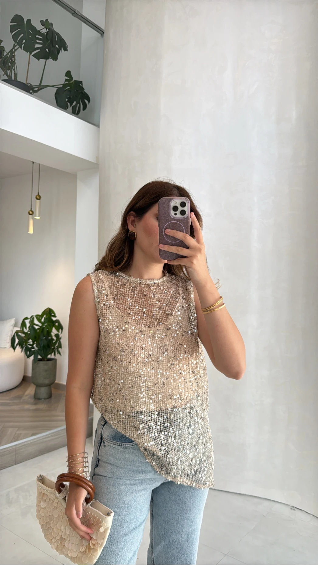 İçi Askılı Body Pullu Bluz - Taş - Kod: 1115