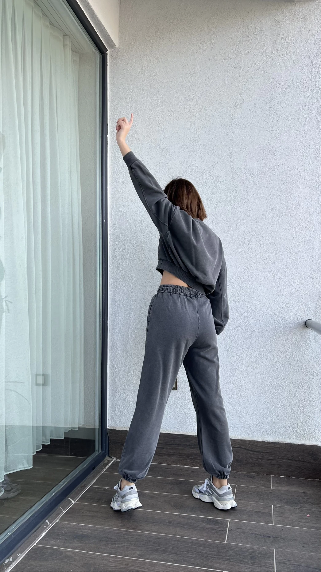 İnlore Yıkamalı Koyu Gri Takım