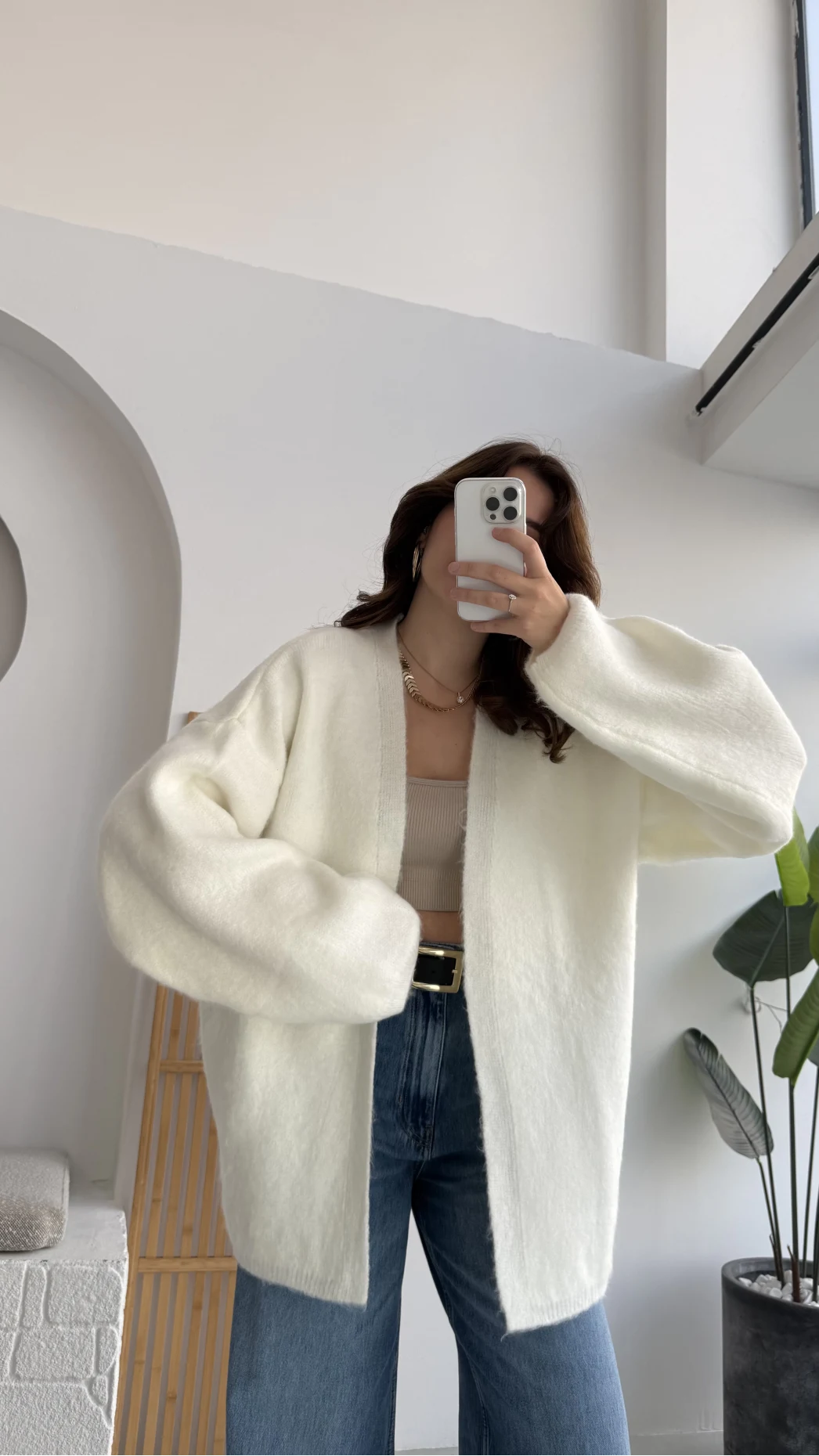 İsla Yün Hırka - Ekru