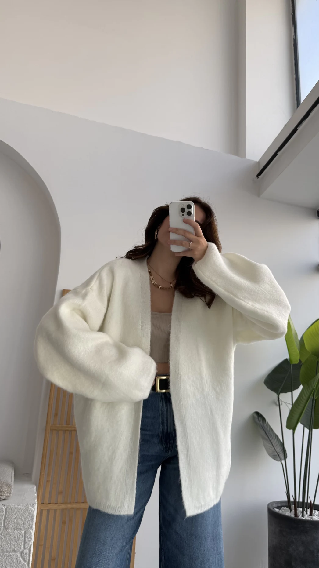 İsla Yün Hırka - Ekru