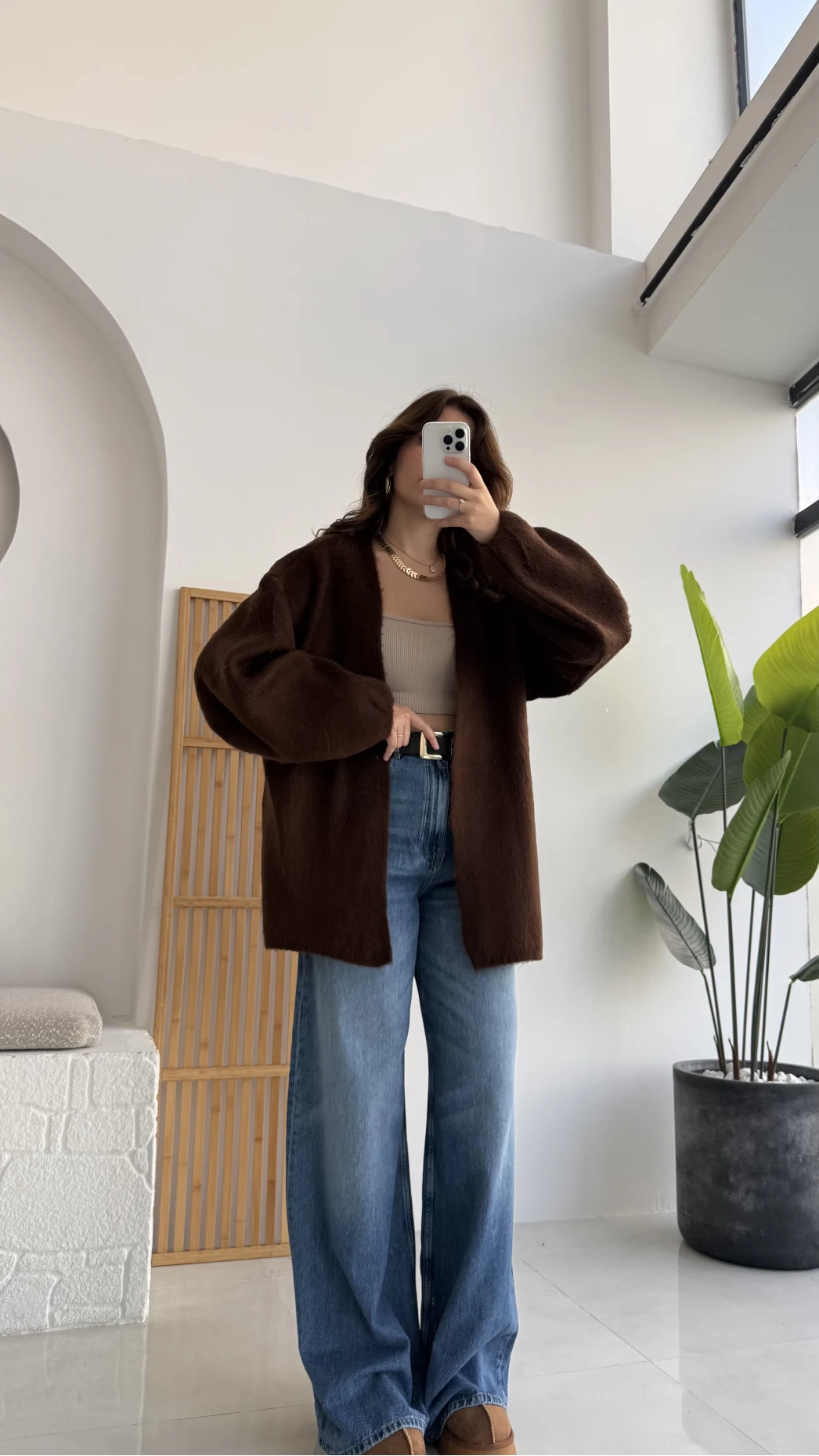 İsla Yün Hırka - Kahve