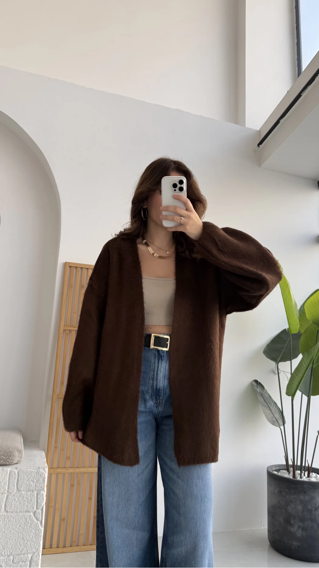 İsla Yün Hırka - Kahve