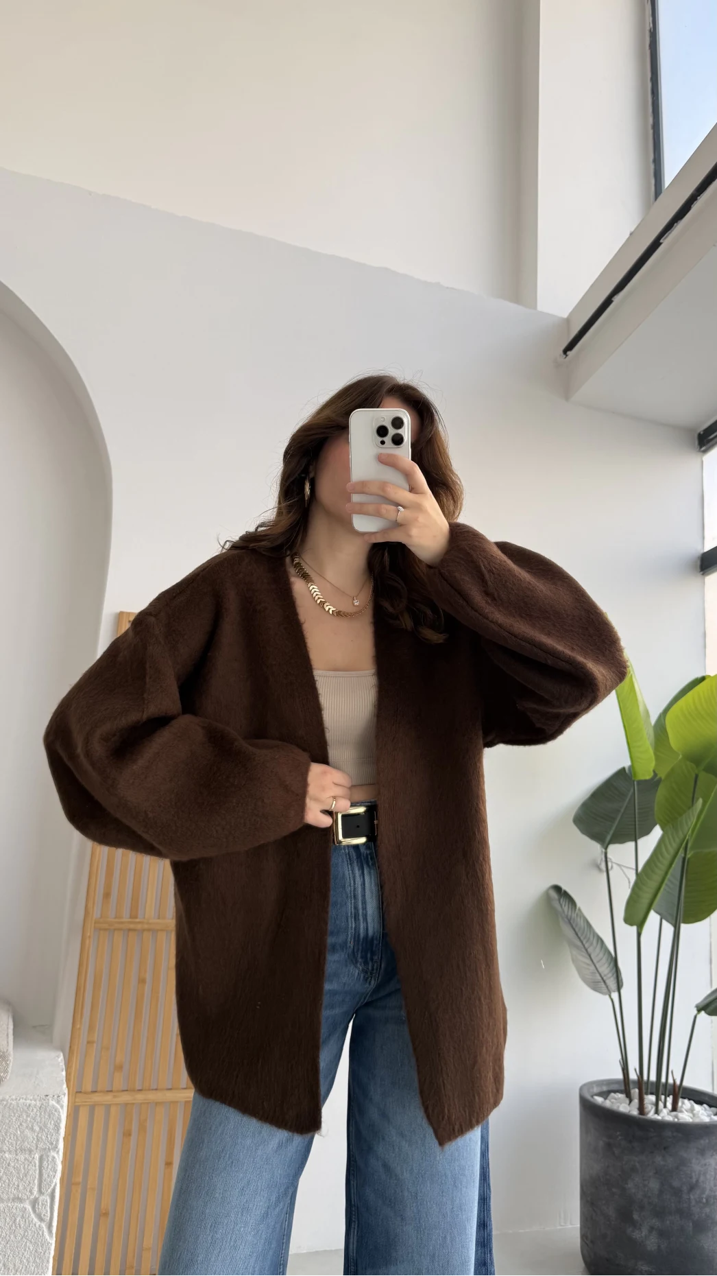 İsla Yün Hırka - Kahve