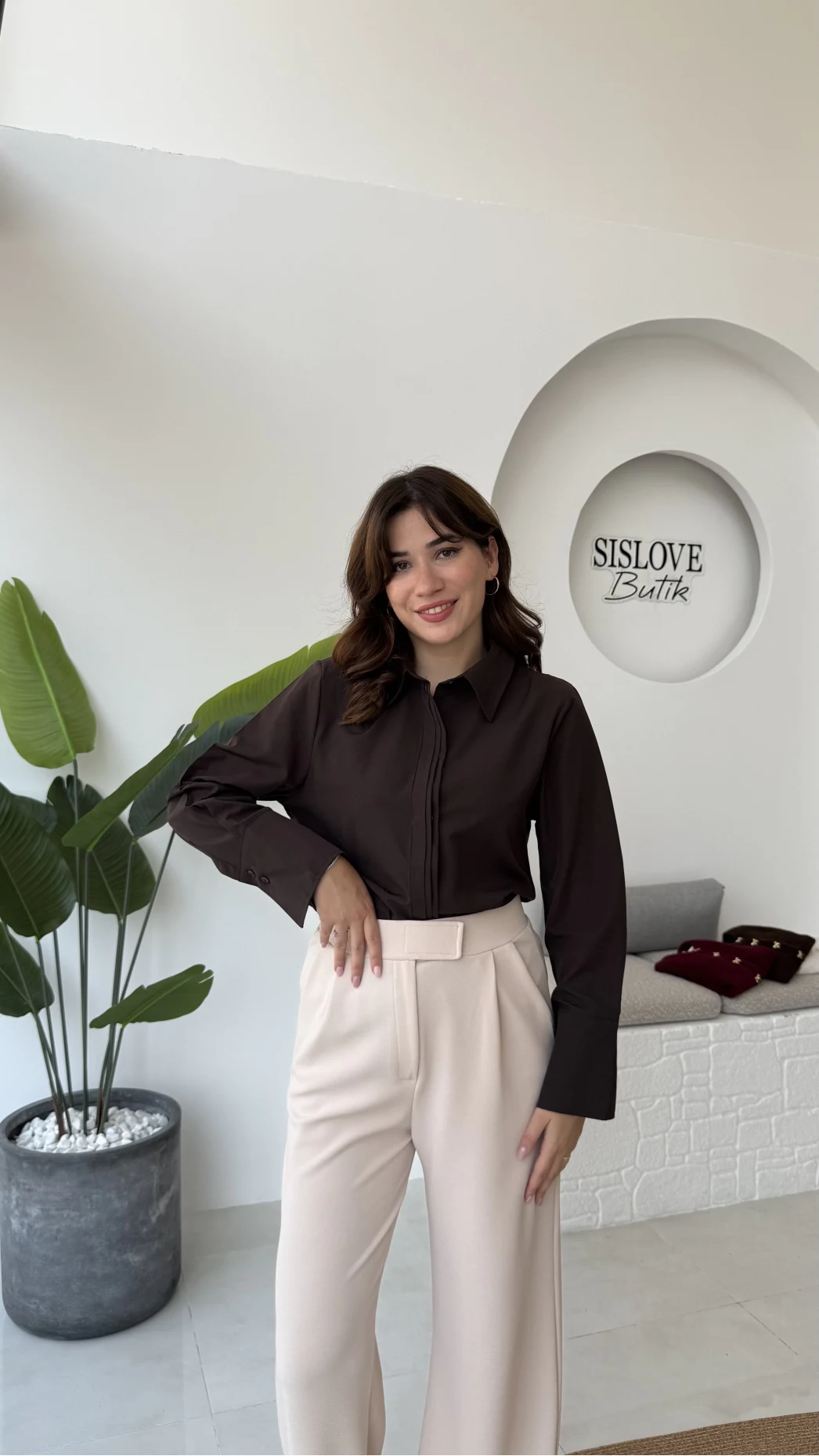 Jade Gömlek - Acı Kahve - Kod: 2140