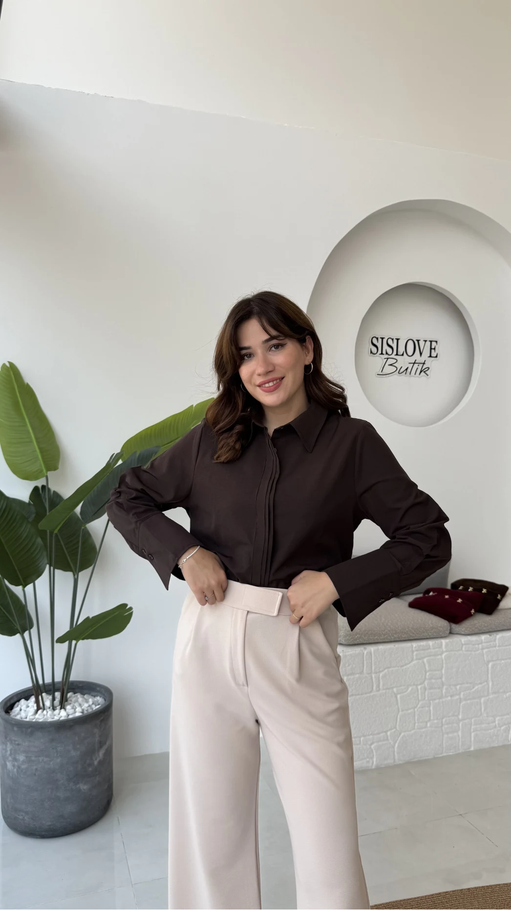 Jade Gömlek - Acı Kahve - Kod: 2140