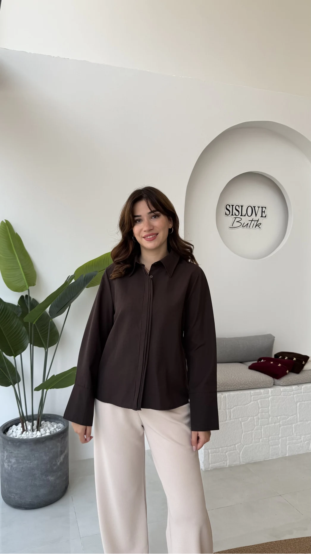 Jade Gömlek - Acı Kahve - Kod: 2140