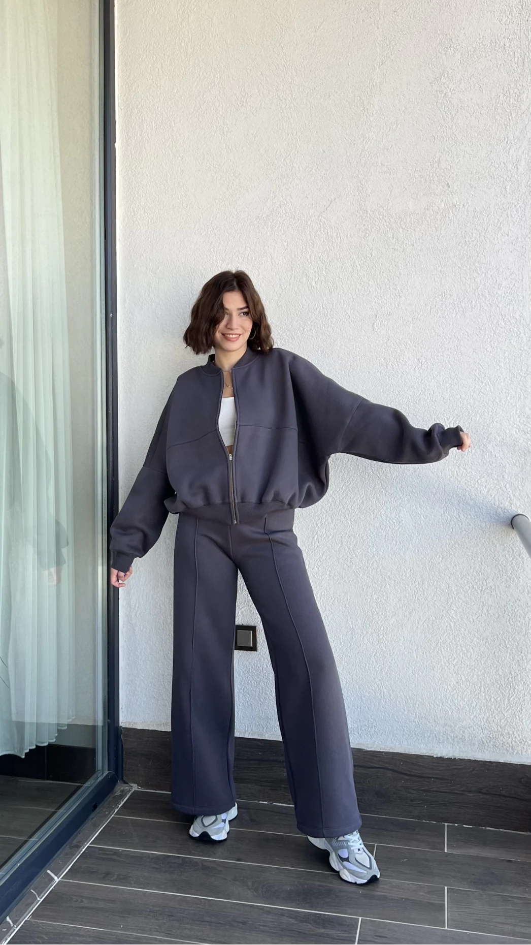 Jaxsa Antrasit 3 İplik Eşofman Takımı