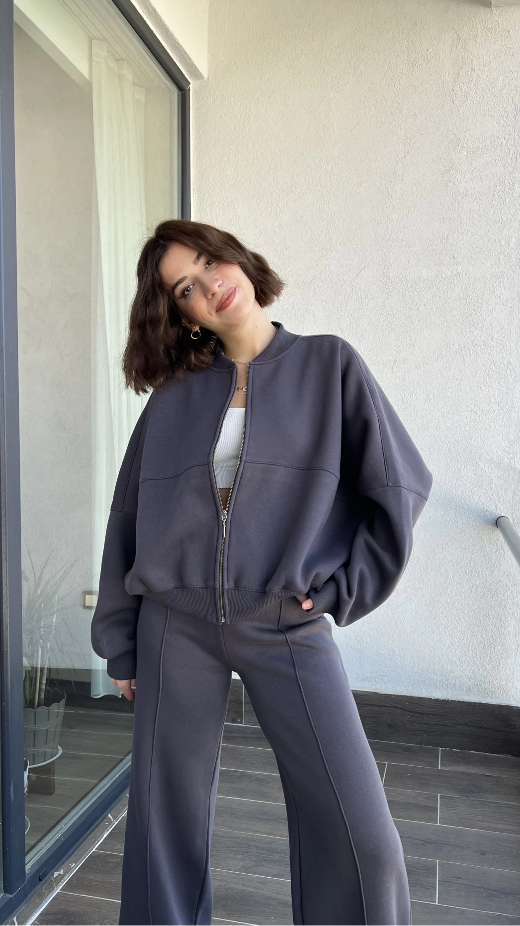 Jaxsa Antrasit 3 İplik Eşofman Takımı