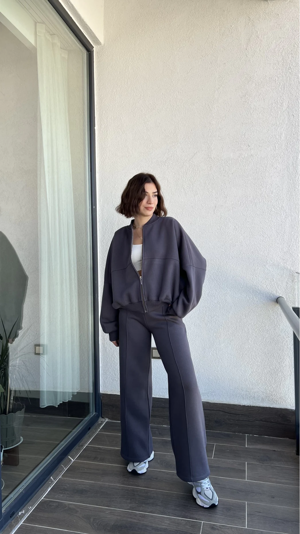 Jaxsa Antrasit 3 İplik Eşofman Takımı