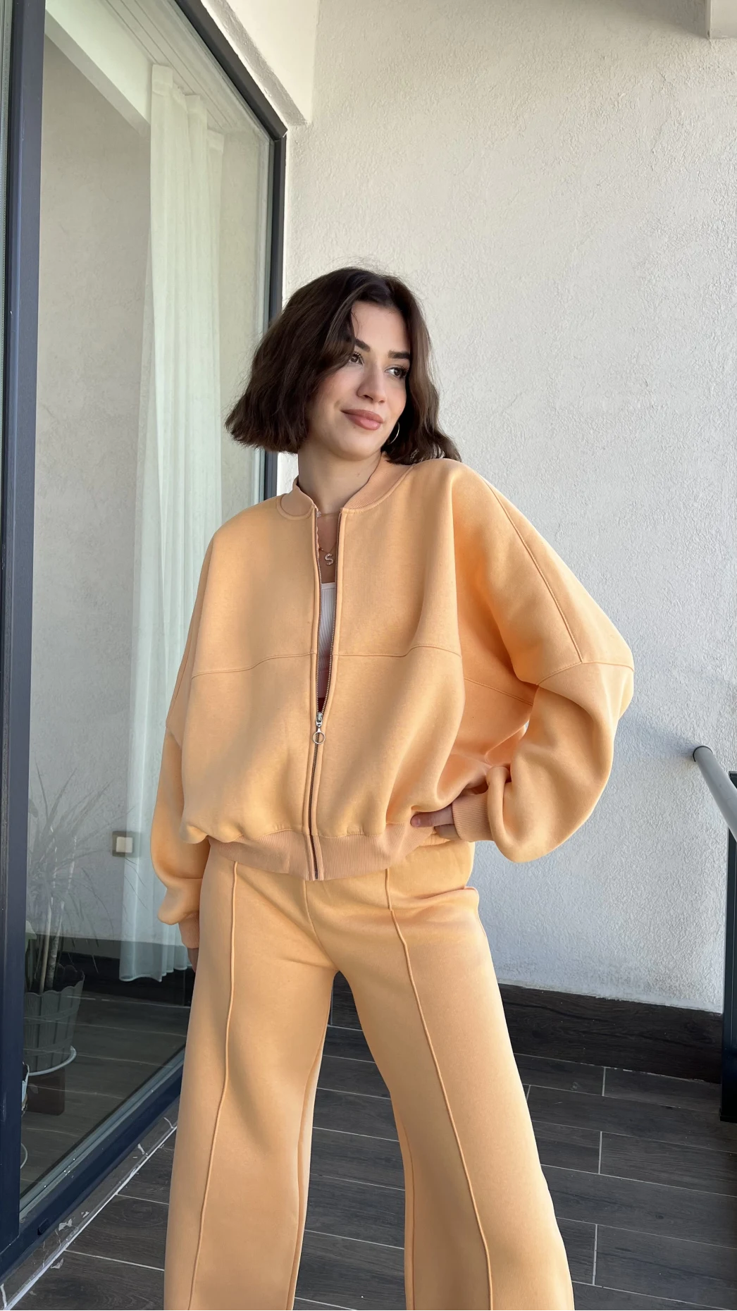 Jaxsa Turuncu 3 İplik Eşofman Takımı