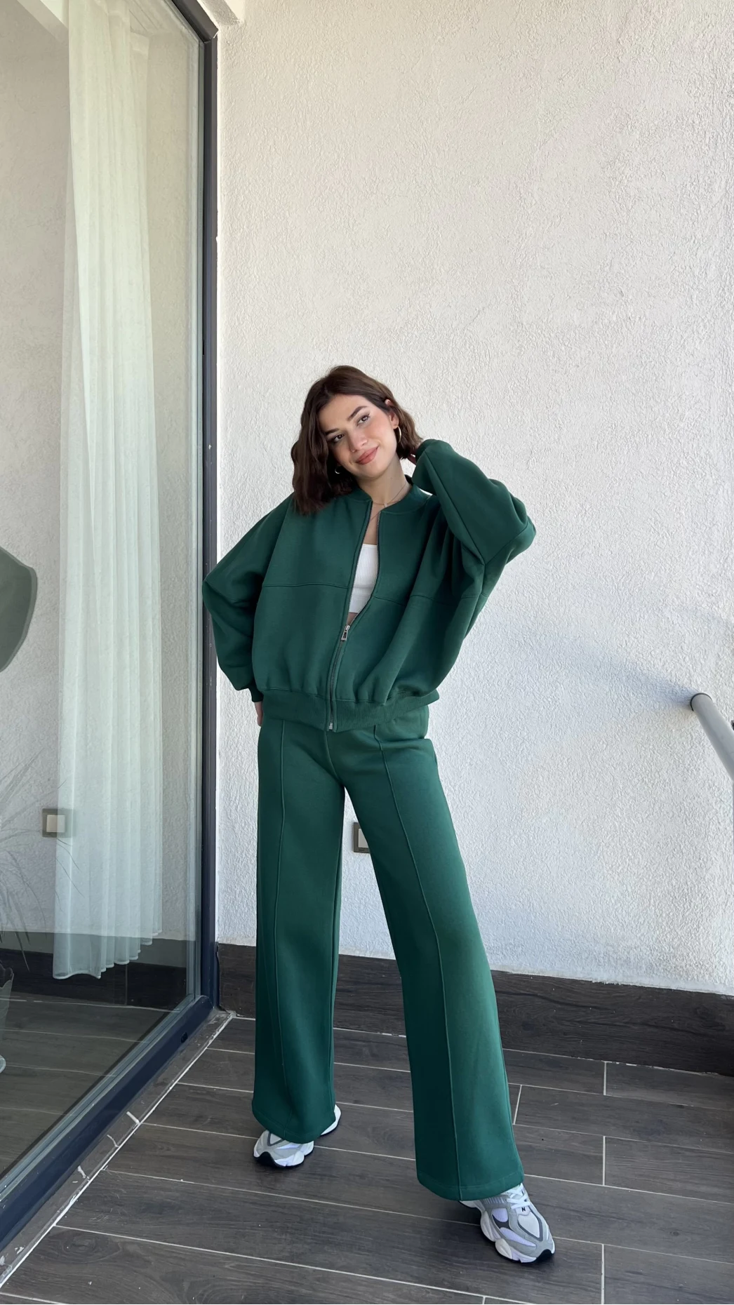 Jaxsa Yeşil 3 İplik Eşofman Takımı