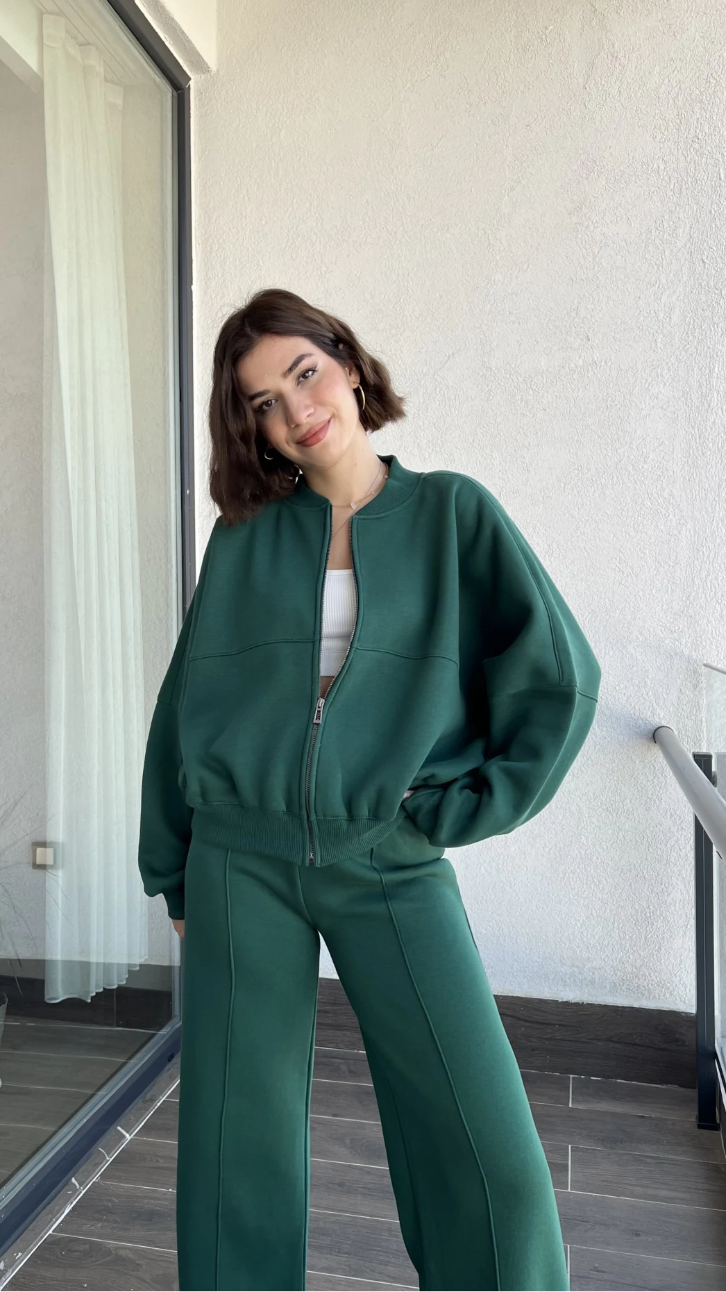 Jaxsa Yeşil 3 İplik Eşofman Takımı