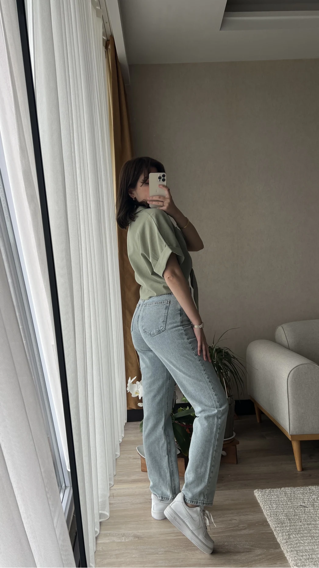 Jennefer Haki Bağlamalı Gömlek