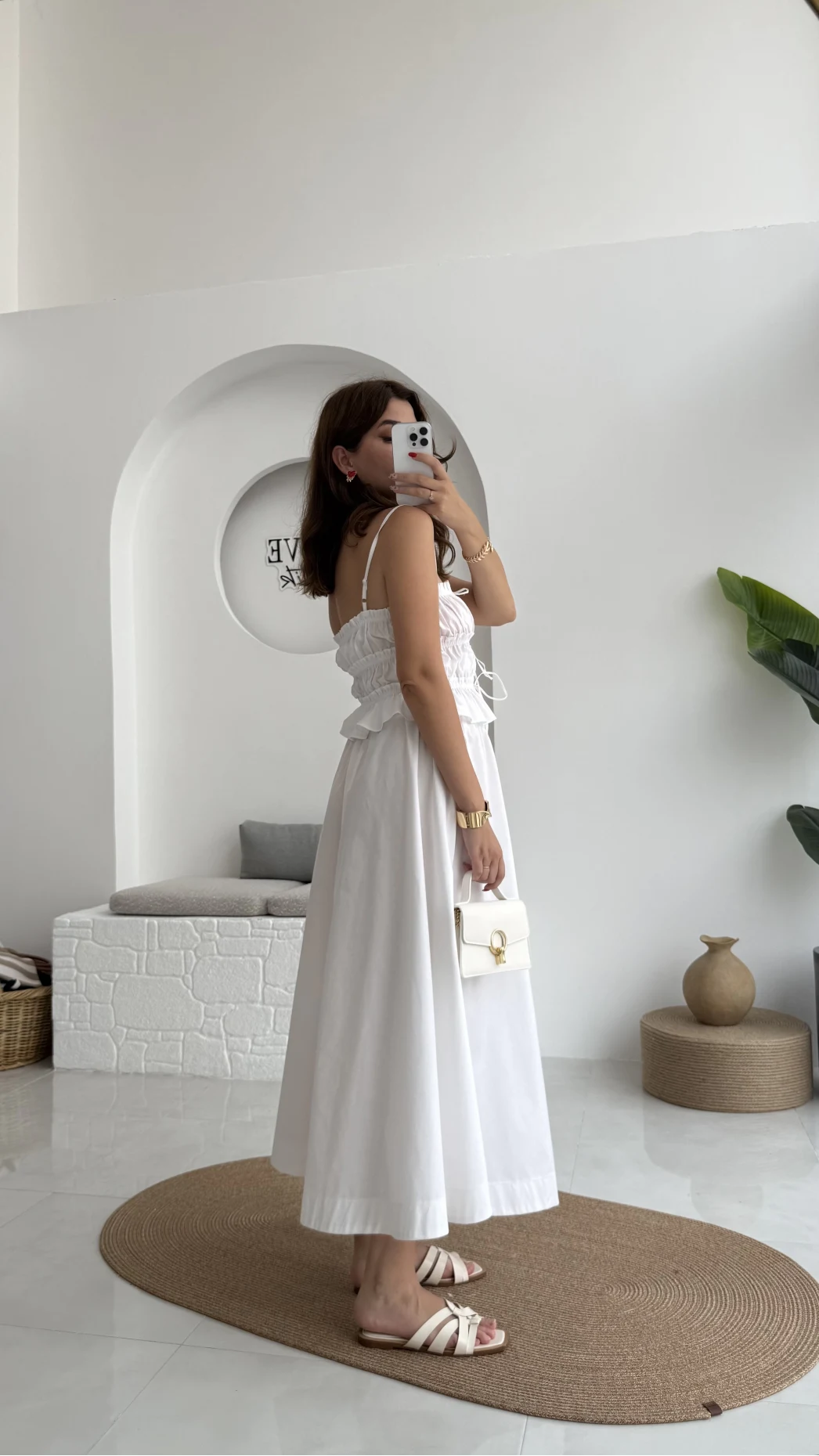 Jessica Gipe Detay Bluz Etek Takım - Beyaz - 2025159