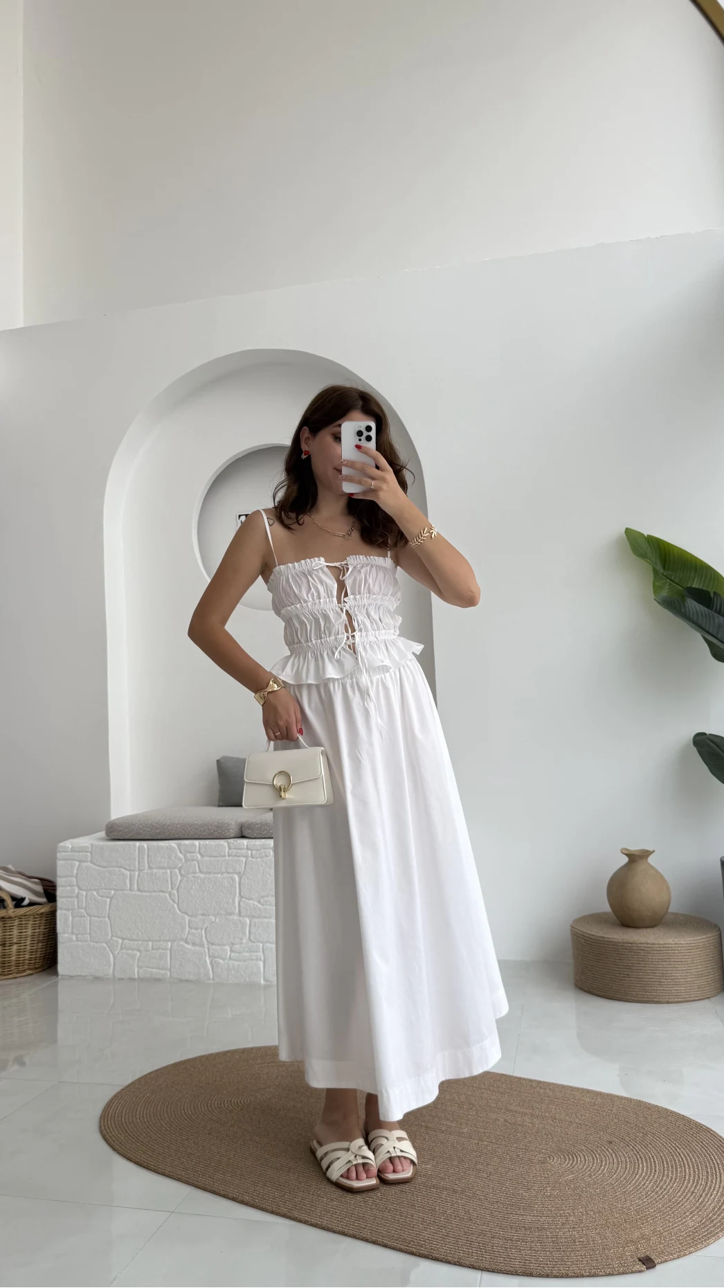 Jessica Gipe Detay Bluz Etek Takım - Beyaz - 2025159