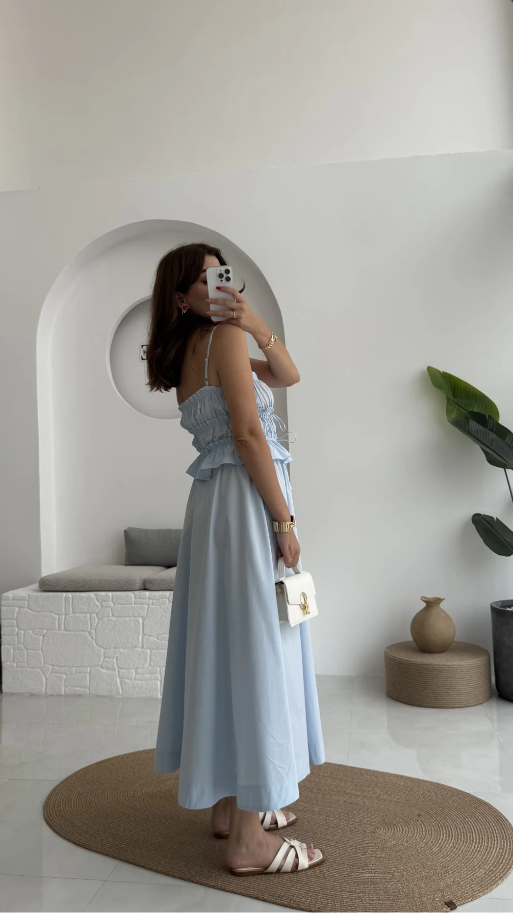 Jessica Gipe Detay Bluz Etek Takım - Mavi - 2025159
