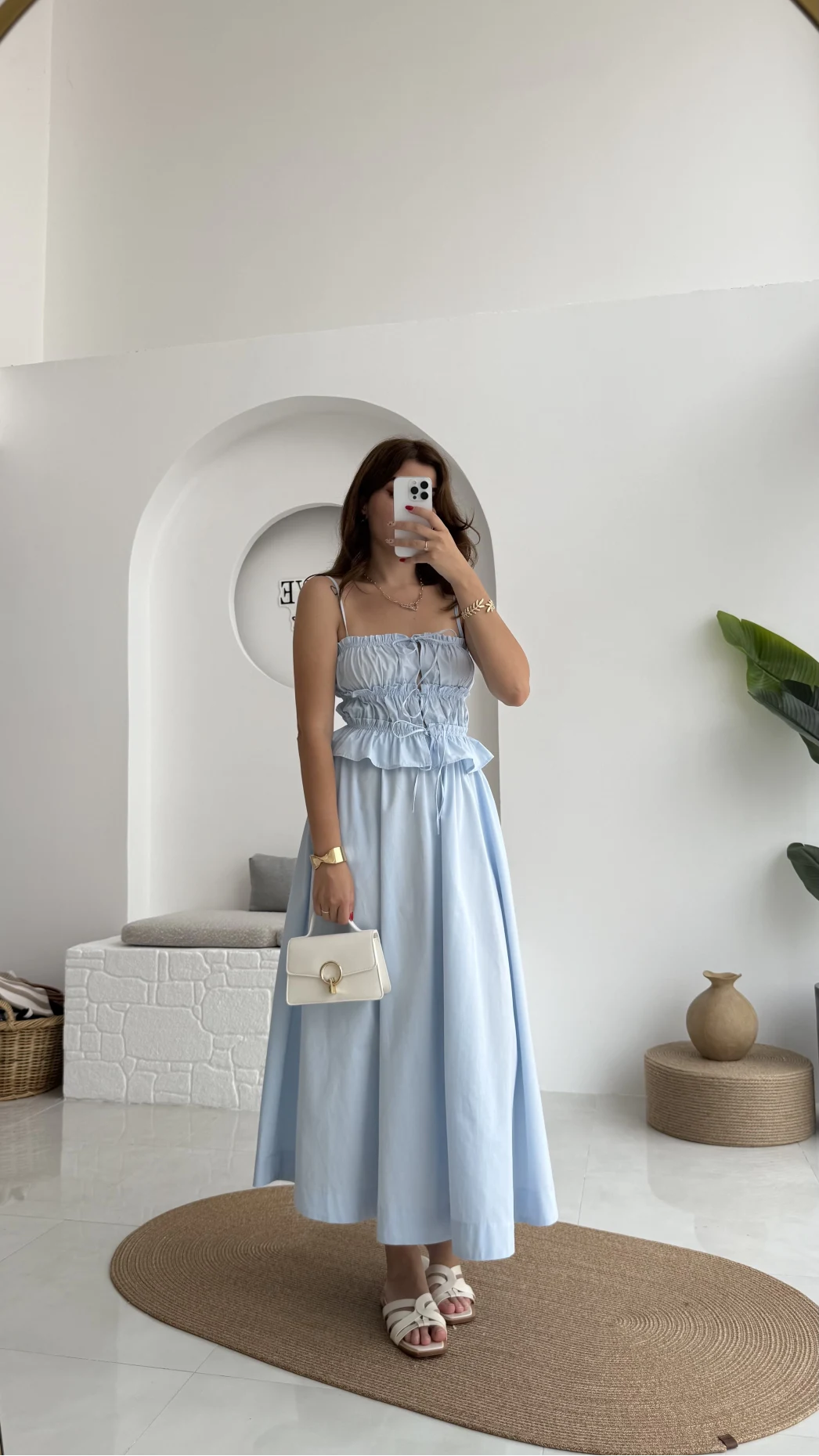 Jessica Gipe Detay Bluz Etek Takım - Mavi - 2025159