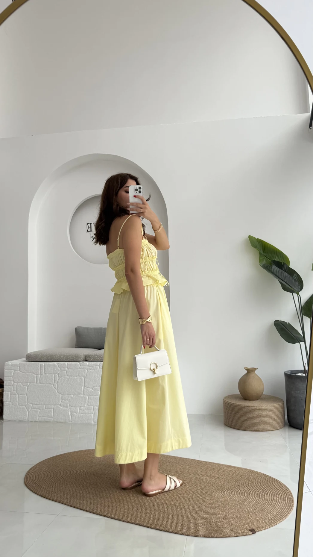 Jessica Gipe Detay Bluz Etek Takım - Sarı - 2025159