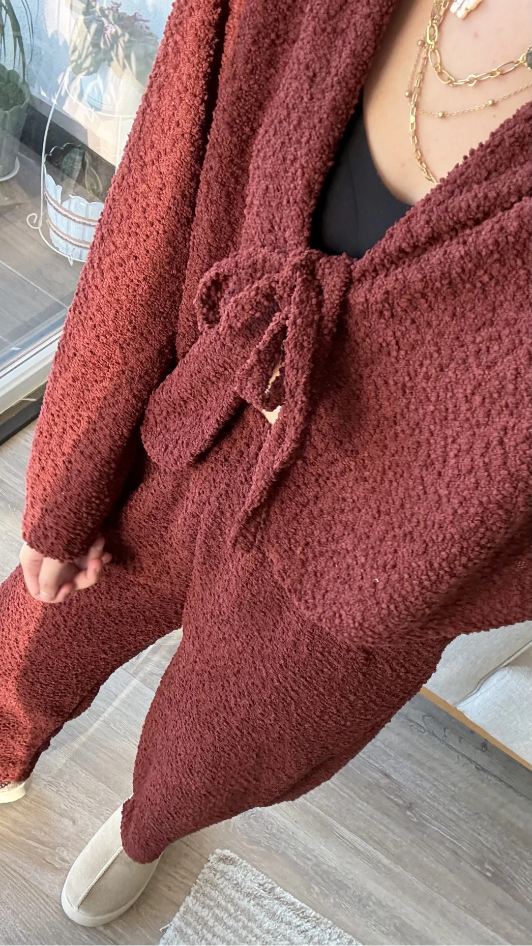 Joey Puffy Kumaş Takım Bordo