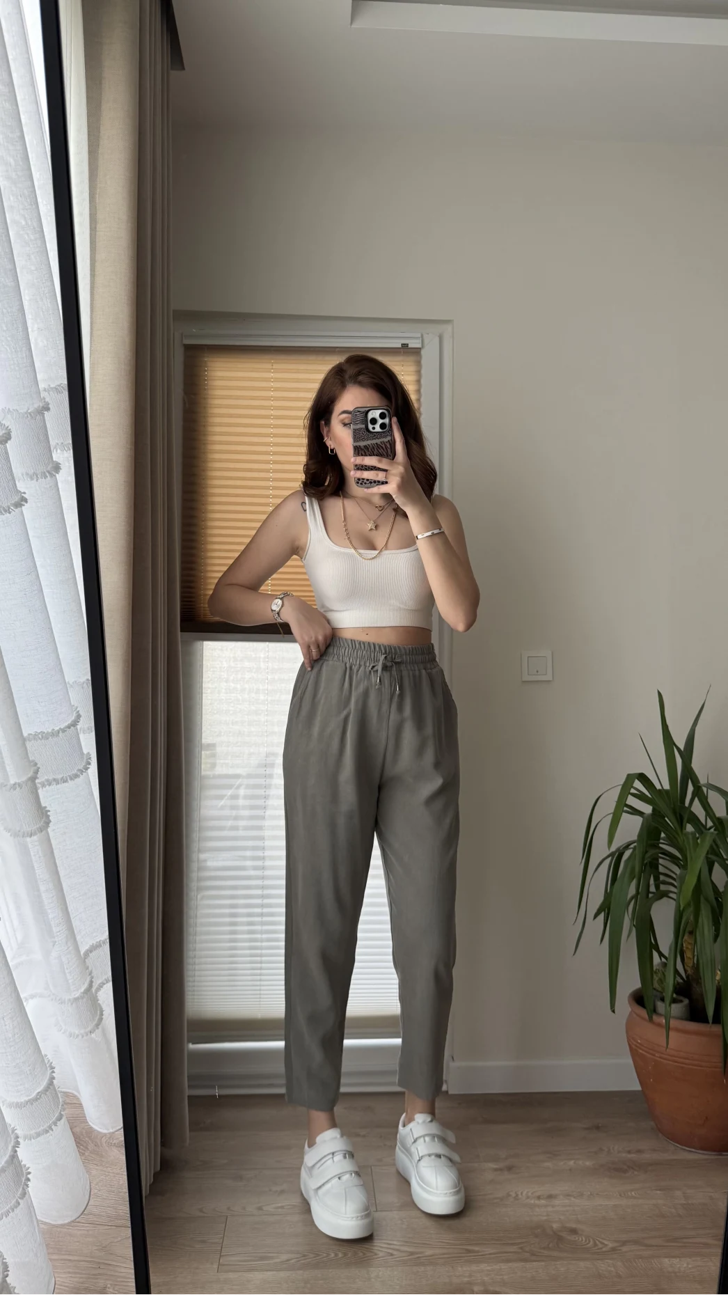 Jogger Modal Lastikli Pantalon - Haki