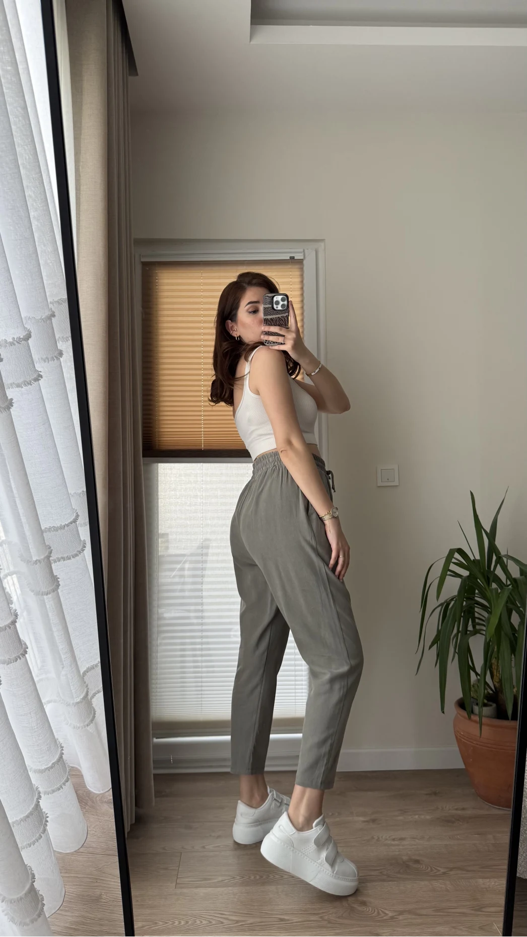 Jogger Modal Lastikli Pantalon - Haki