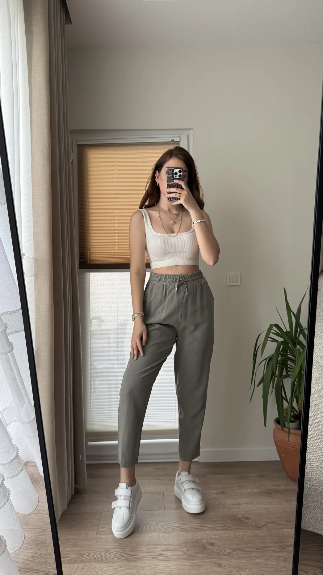 Jogger Modal Lastikli Pantalon - Haki