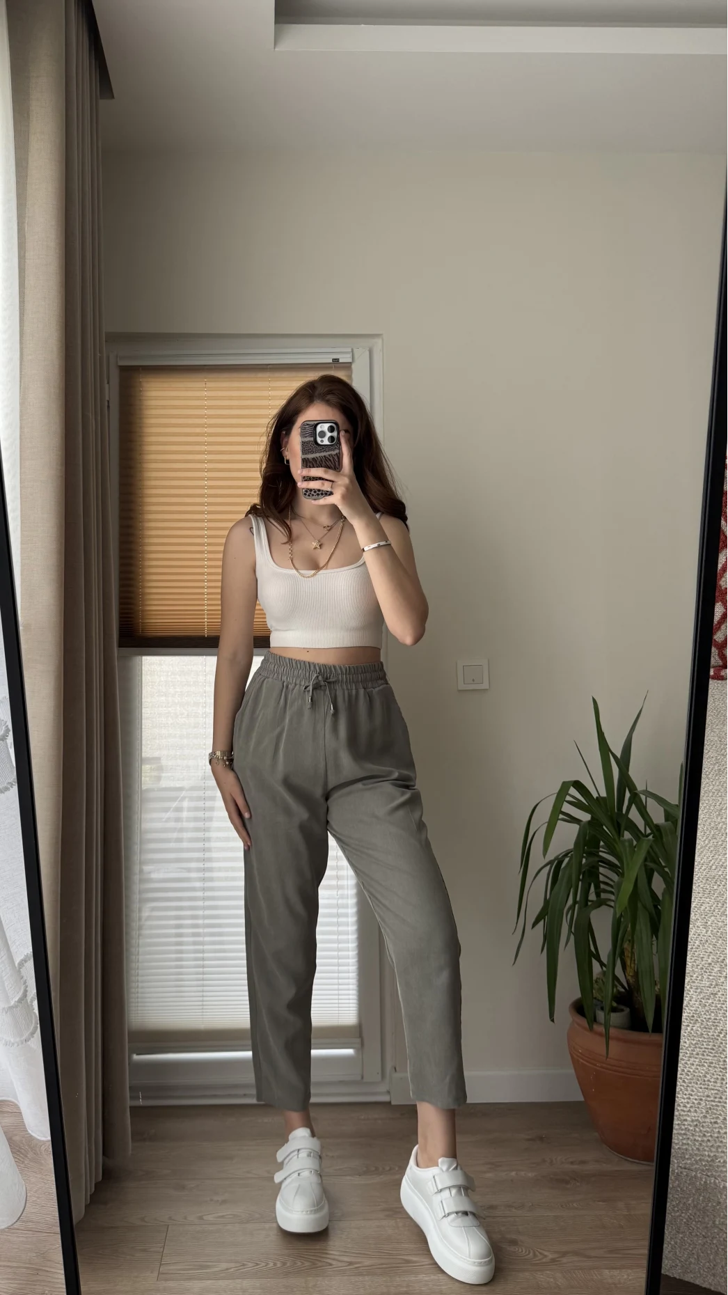 Jogger Modal Lastikli Pantalon - Haki