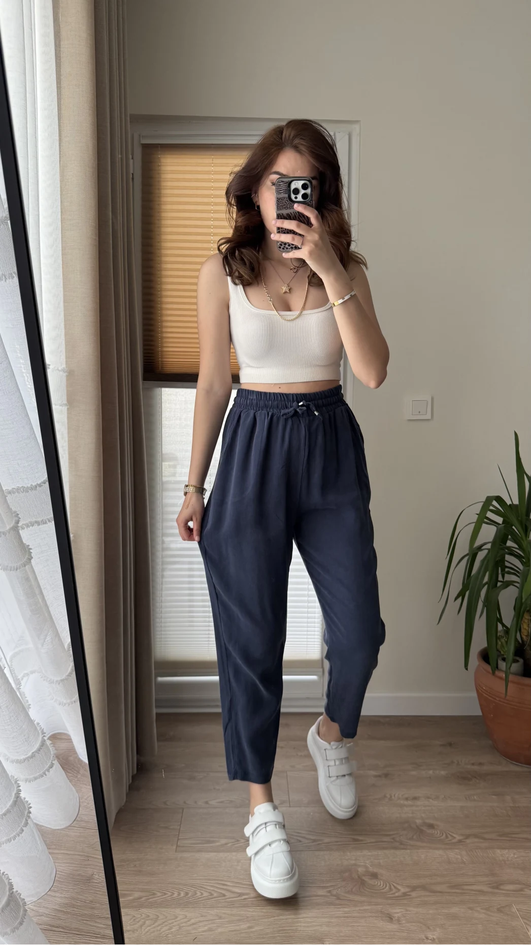 Jogger Modal Lastikli Pantalon - Lacivert