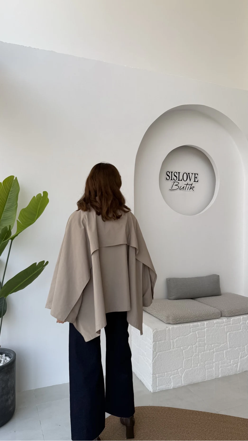 Josie Pelerin Trençkot - Haki Vizon Tonları - Kod: 7603