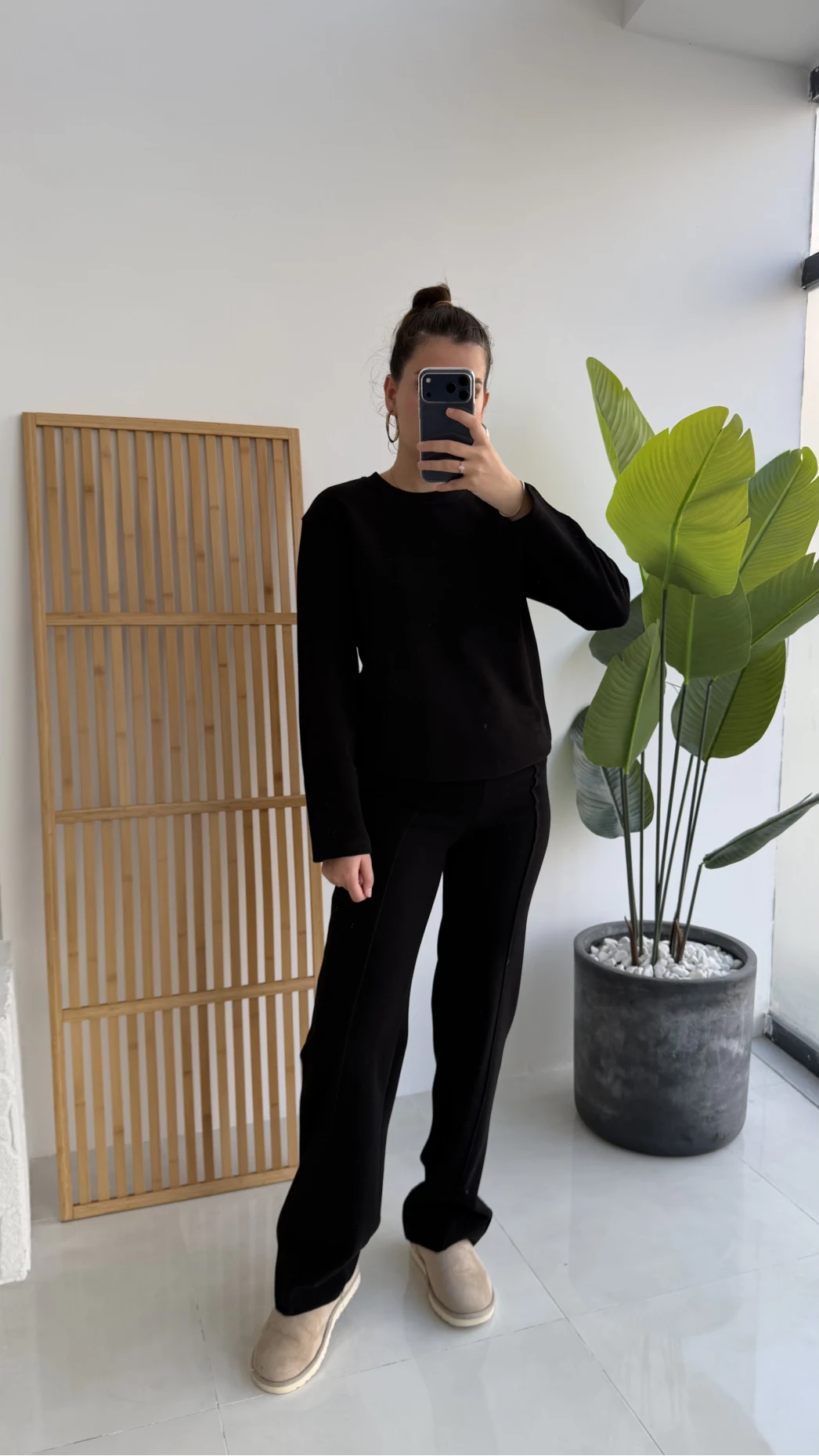 Kadife Fitili Takım Siyah