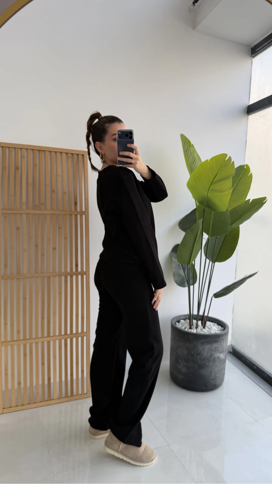 Kadife Fitili Takım Siyah